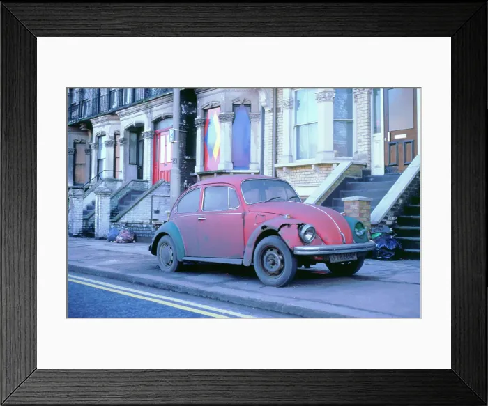 Framed Print : Old Volkswagen Beetle Banger Framed Print : Old Volkswagen Beetle Banger