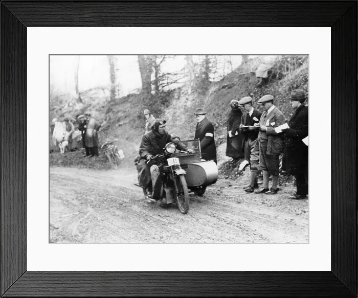 Framed Print : A competitor riding a Norton, competing in the Colmore Cup Trial, 1921 Framed Print : A competitor riding a Norton, competing in the Colmore Cup Trial, 1921