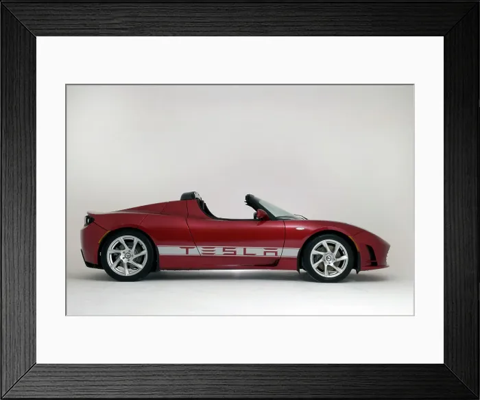 Framed Print : 2010 Tesla Roadster Framed Print : 2010 Tesla Roadster