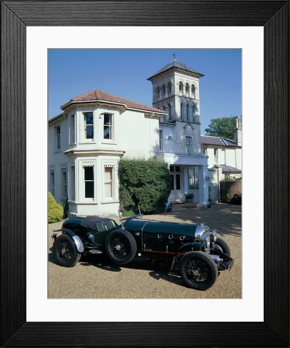 Framed Print : A 1930 Bentley Supercharged outside a house Framed Print : A 1930 Bentley Supercharged outside a house