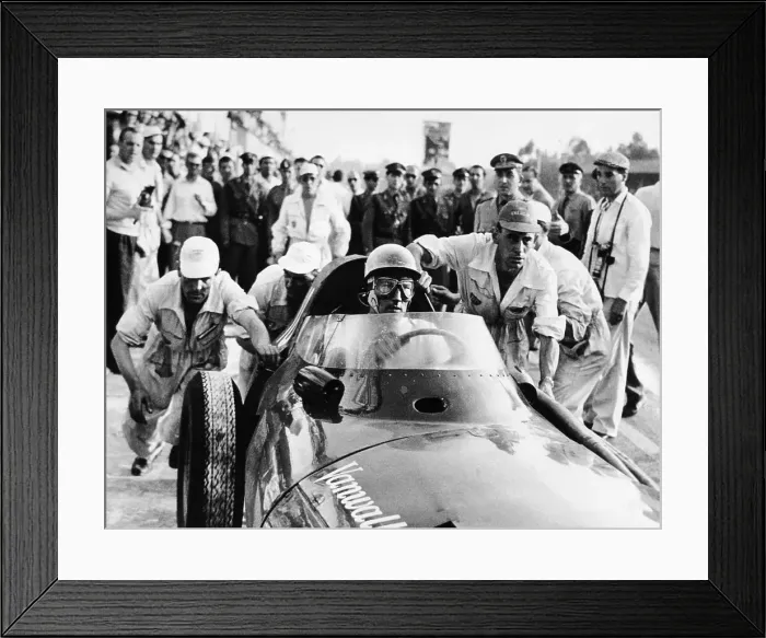 Framed Print : Stirling Moss in a Vanwall, Italian Grand Prix, Monza, 1957 Framed Print : Stirling Moss in a Vanwall, Italian Grand Prix, Monza, 1957