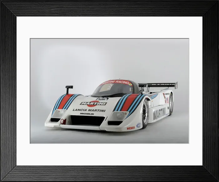 Framed Print : Lancia Martini Le Mans car chasis no 0007 1983. Artist: Simon Clay Framed Print : Lancia Martini Le Mans car chasis no 0007 1983. Artist: Simon Clay