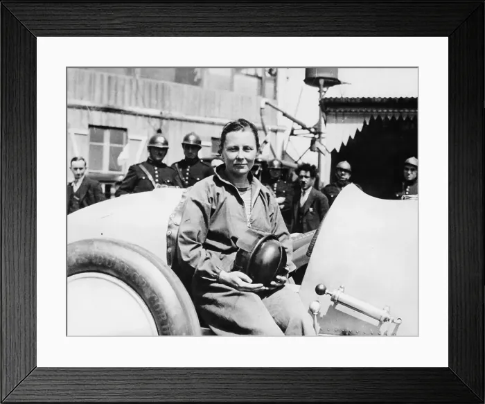 Framed Print : Gwenda Stewart at Montlhery, France, 1934 Framed Print : Gwenda Stewart at Montlhery, France, 1934