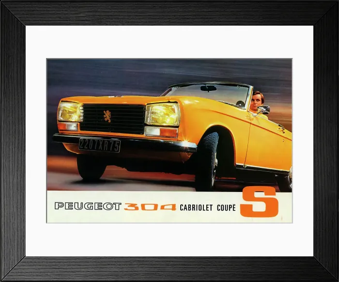 Framed Print : 1972 Peugeot 304 Cabriolets sales brochure Framed Print : 1972 Peugeot 304 Cabriolets sales brochure