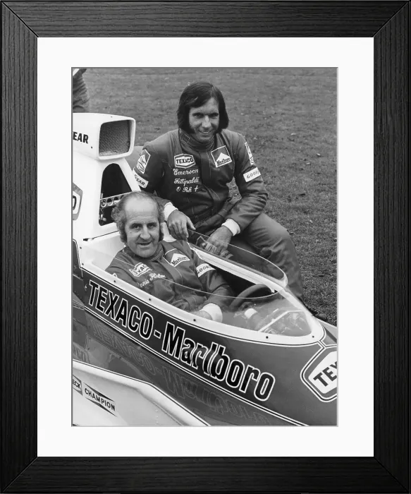 Framed Print : Denny Hulme and Emerson Fittipaldi, 1974