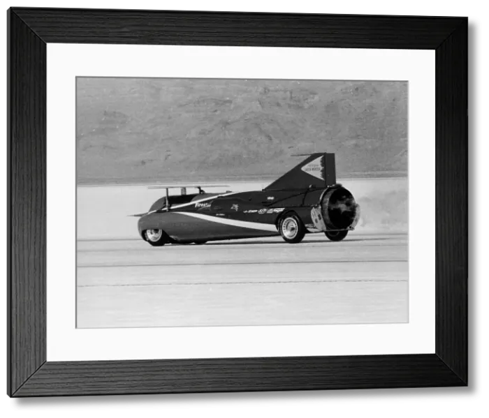 Framed Print : Art Arfons Green Monster Land Speed Record car, Bonneville Salt Flats, Utah, USA, c1964-c1966