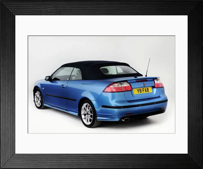 Framed Print : 2007 Saab 9-3 Cabriolet