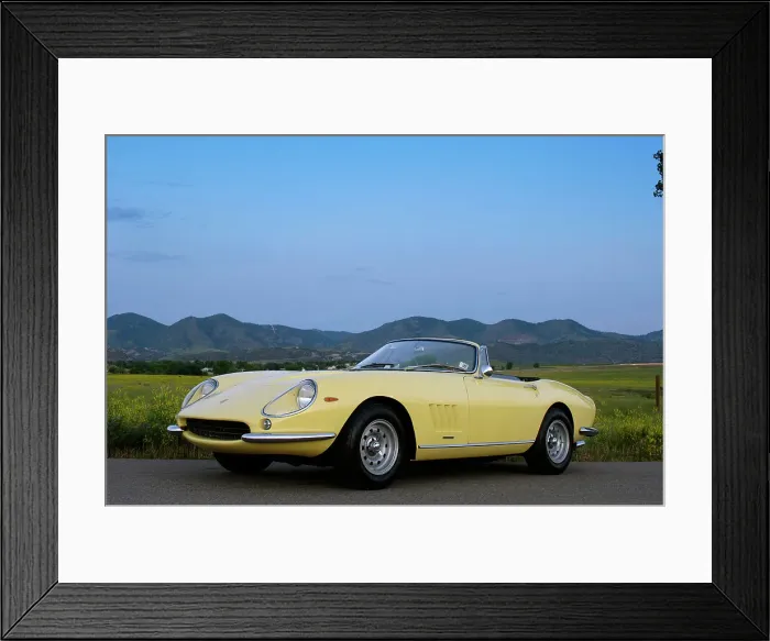 Framed Print : Ferrari Nart Spyder 1967. Artist: Simon Clay Framed Print : Ferrari Nart Spyder 1967. Artist: Simon Clay