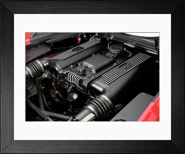 Framed Print : 1994 Ferrari F355 Berlinetta engine Framed Print : 1994 Ferrari F355 Berlinetta engine
