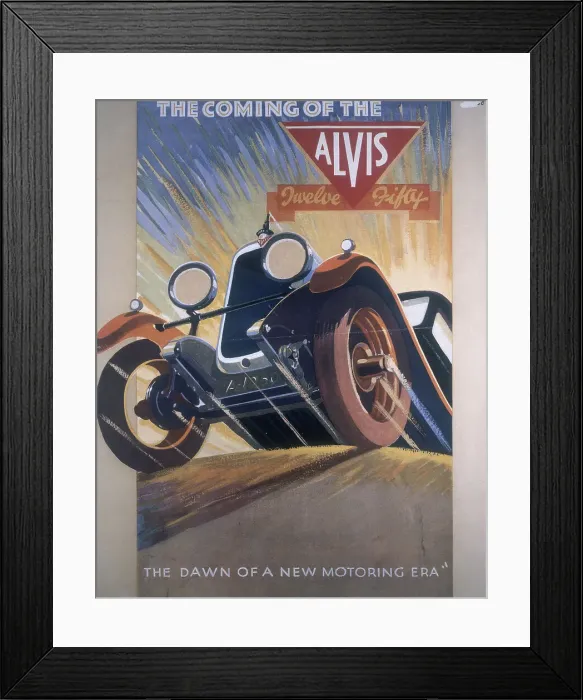 Framed Print : Poster advertising Alvis cars, 1930 Framed Print : Poster advertising Alvis cars, 1930