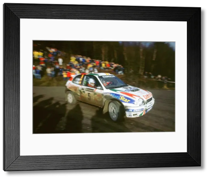Framed Print : 1998 Toyota Corolla wrc, Carlos Sainz.Network Q rally Framed Print : 1998 Toyota Corolla wrc, Carlos Sainz.Network Q rally