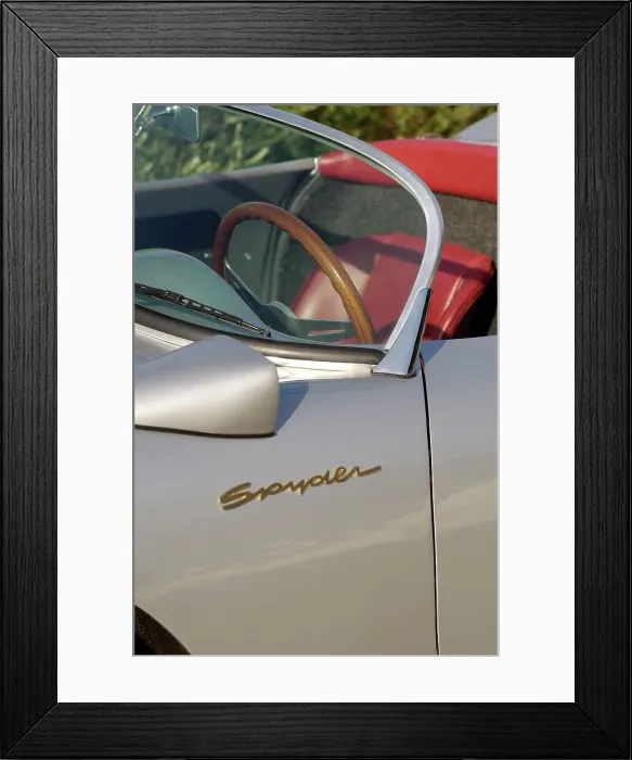 Framed Print : 1956 Porsche Spyder - James Dean replica. Artist: Simon Clay Framed Print : 1956 Porsche Spyder - James Dean replica. Artist: Simon Clay