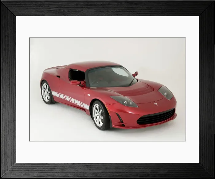 Framed Print : 2010 Tesla Roadster Framed Print : 2010 Tesla Roadster