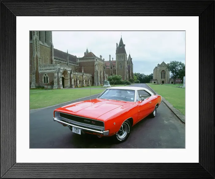 Framed Print : 1968 Dodge Charger 440 Magnum