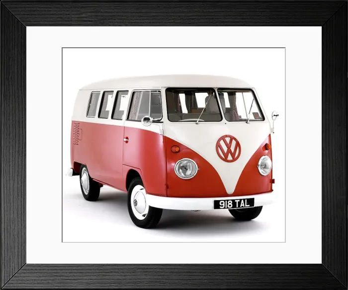 Framed Print : 1963 Volkswagen Devon Camper van Framed Print : 1963 Volkswagen Devon Camper van