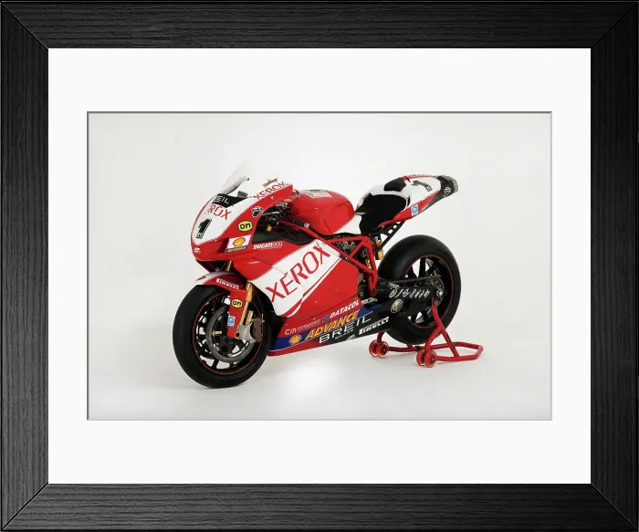 Framed Print : 2006 Ducati 999 Xerox, Troy Bayliss Superbike.Moto GP championship winner Framed Print : 2006 Ducati 999 Xerox, Troy Bayliss Superbike.Moto GP championship winner