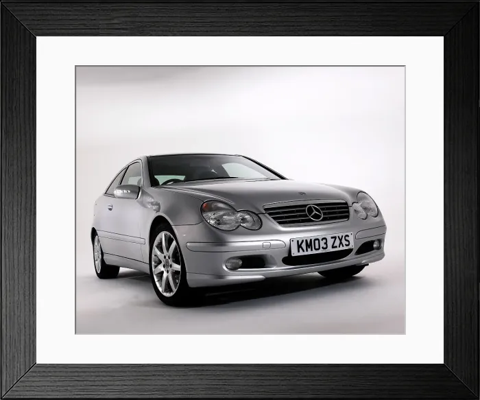 Framed Print : 2003 Mercedes Benz C200k Coupe Framed Print : 2003 Mercedes Benz C200k Coupe