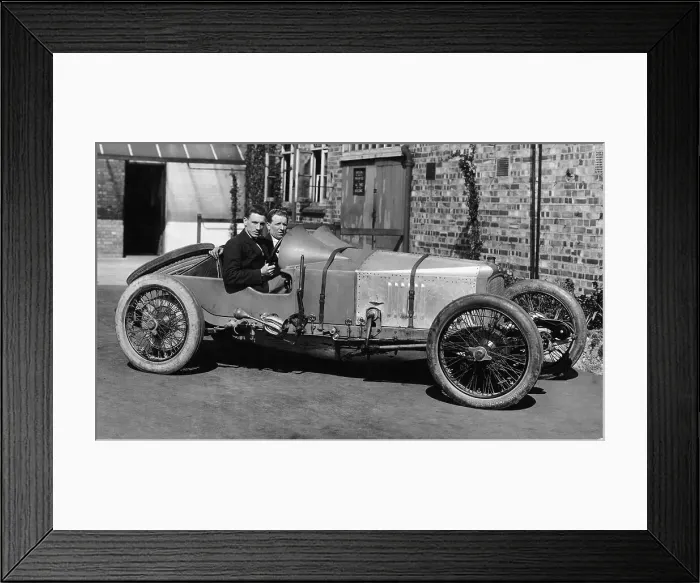Framed Print : Matthew Park at the wheel of a Vauxhall 3 litre, 1922 Framed Print : Matthew Park at the wheel of a Vauxhall 3 litre, 1922