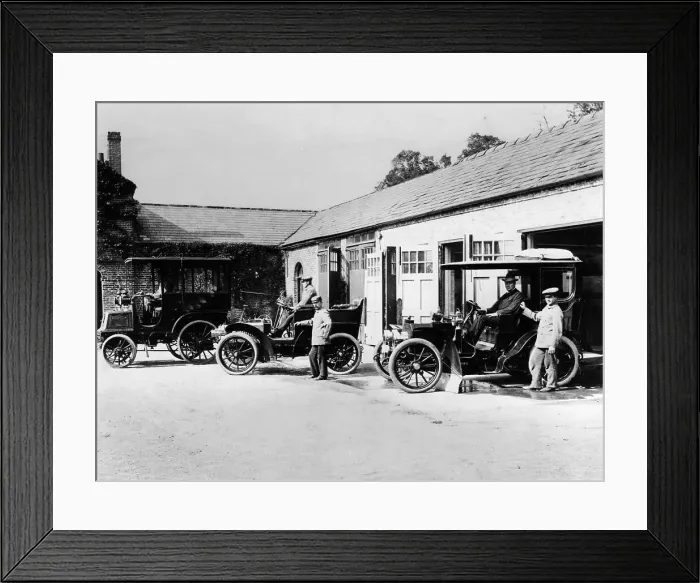 Framed Print : Cars parked at Lord Northcliffe's stable Framed Print : Cars parked at Lord Northcliffe's stable