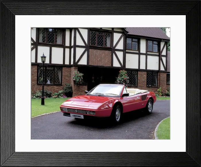 Framed Print : 1987 Ferrari Mondial 3.2 cabriolet