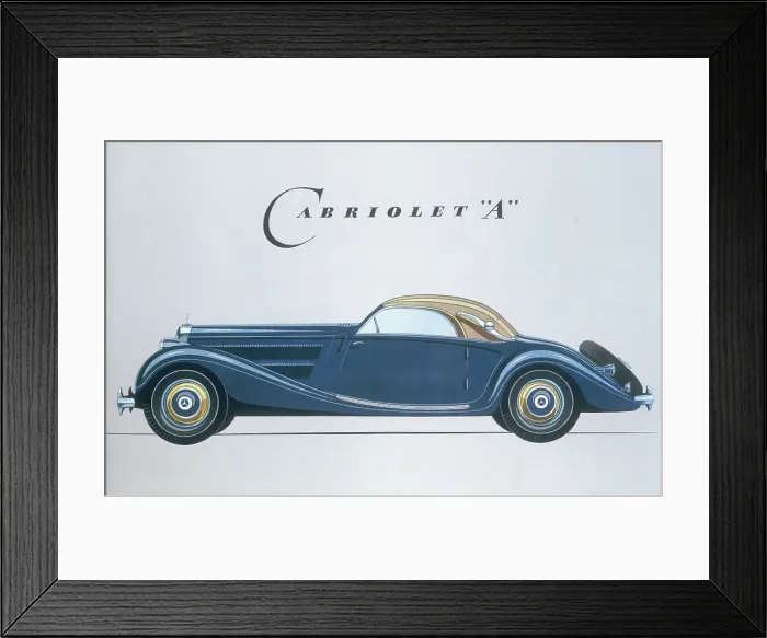 Framed Print : Poster advertising Mercedes-Benz cars, 1939 Framed Print : Poster advertising Mercedes-Benz cars, 1939