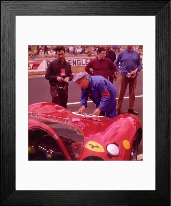 Framed Print : The Ferrari pit, Le Mans, France, 1965 Framed Print : The Ferrari pit, Le Mans, France, 1965