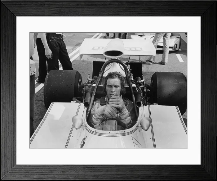 Framed Print : James Hunt in Hesketh March 731, c1973-c1974 Framed Print : James Hunt in Hesketh March 731, c1973-c1974