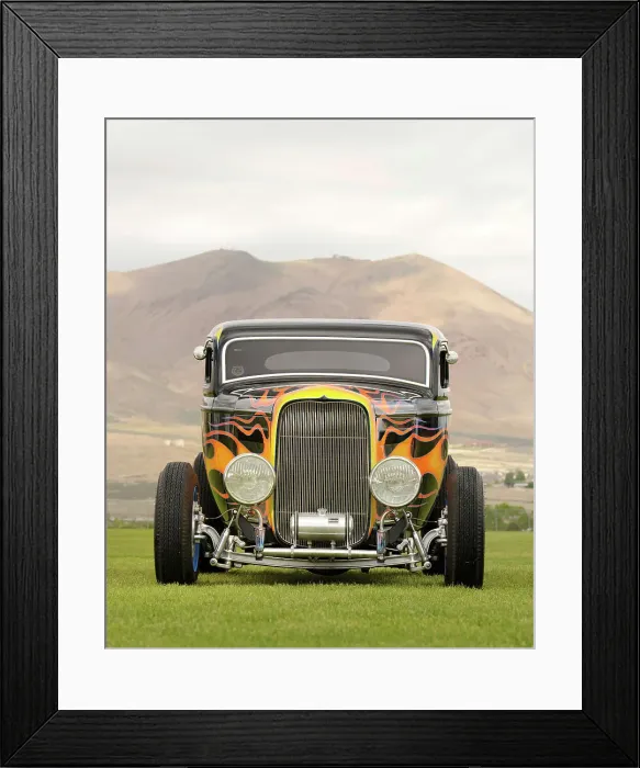 Framed Print : Ford Coupe Custom 1934. Artist: Simon Clay Framed Print : Ford Coupe Custom 1934. Artist: Simon Clay