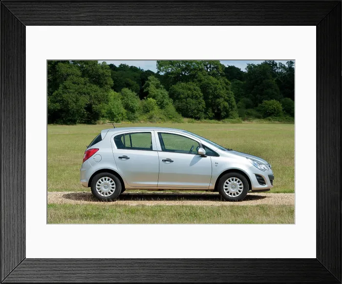 Framed Print : 2013 Vauxhall Corsa 1.2 Eco Flex Framed Print : 2013 Vauxhall Corsa 1.2 Eco Flex