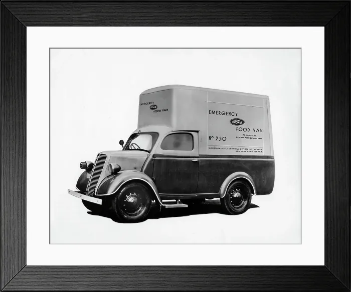 Framed Print : Ford E83W 10cwt Emergency food van in London World War 2 Framed Print : Ford E83W 10cwt Emergency food van in London World War 2