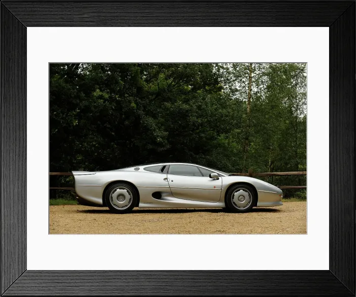 Framed Print : Jaguar XJ220R 1993. Artist: Simon Clay Framed Print : Jaguar XJ220R 1993. Artist: Simon Clay