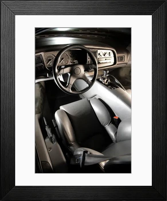 Framed Print : Jaguar XJ220R 1993. Artist: Simon Clay Framed Print : Jaguar XJ220R 1993. Artist: Simon Clay