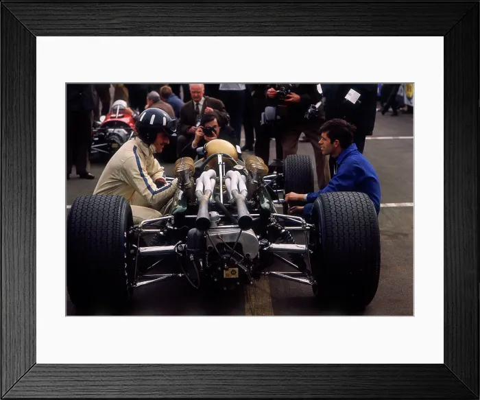 Framed Print : Graham Hill, (mid 1960s?) Framed Print : Graham Hill, (mid 1960s?)