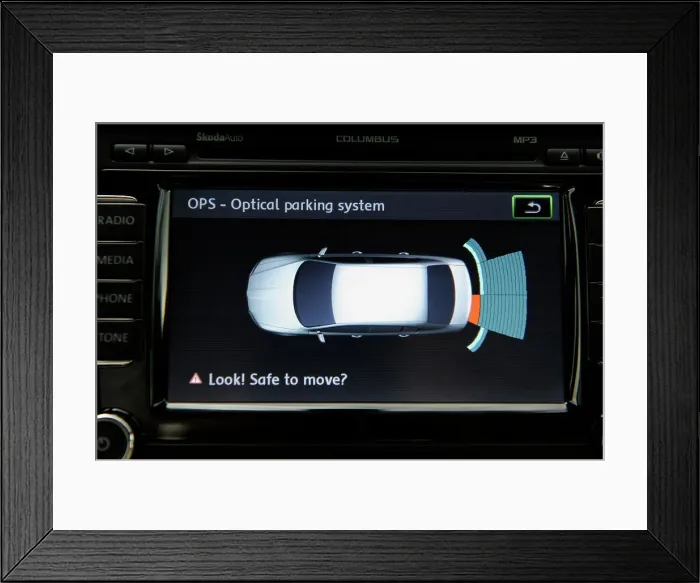 Framed Print : Skoda SUPERB 2008. Artist: Simon Clay Framed Print : Skoda SUPERB 2008. Artist: Simon Clay