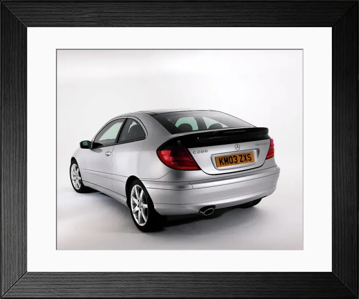 Framed Print : 2003 Mercedes Benz C200k Coupe Framed Print : 2003 Mercedes Benz C200k Coupe