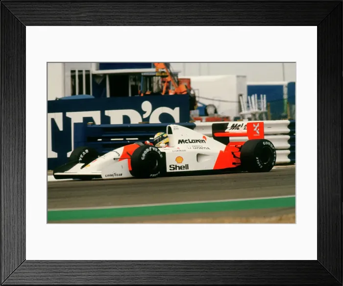 Framed Print : Ayrton Senna in the McLaren MP4-7 1992 British Grand Prix at Silverstone Framed Print : Ayrton Senna in the McLaren MP4-7 1992 British Grand Prix at Silverstone