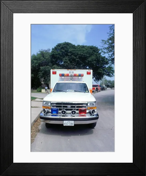 Framed Print : American Ford Ambulance, 1994 Framed Print : American Ford Ambulance, 1994