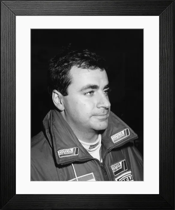 Framed Print : Carlos Sainz, 1989 Framed Print : Carlos Sainz, 1989