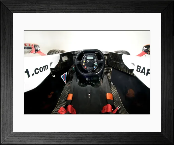 Framed Print : 2004 B.A.R. Honda Formula 1 car cockpit Framed Print : 2004 B.A.R. Honda Formula 1 car cockpit