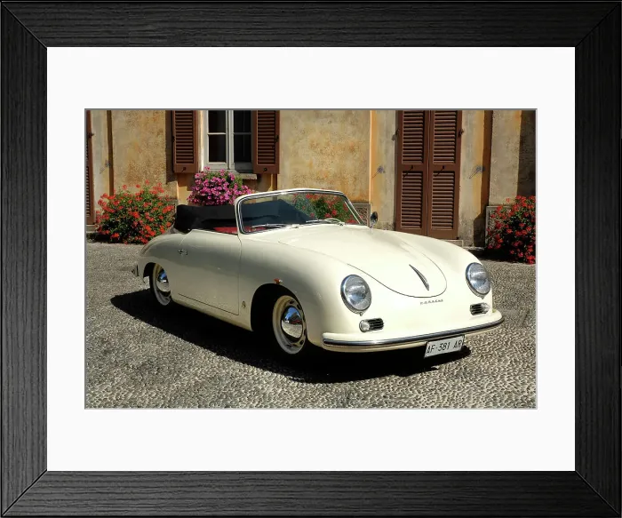 Framed Print : 1954 Porsche 356 1300S Cabriolet Framed Print : 1954 Porsche 356 1300S Cabriolet
