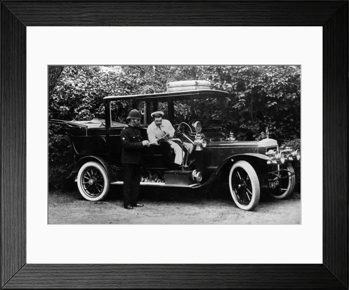Framed Print : 1909 Daimler, (c1909?). Artist: EW Woodbine Framed Print : 1909 Daimler, (c1909?). Artist: EW Woodbine