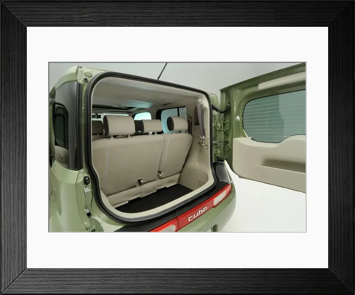 Framed Print : Nissan Cube 2008. Artist: Simon Clay Framed Print : Nissan Cube 2008. Artist: Simon Clay