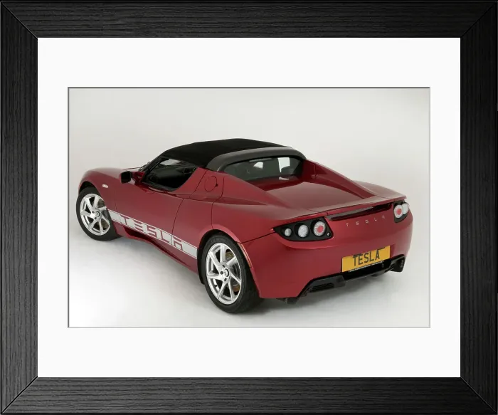 Framed Print : 2010 Tesla Roadster Framed Print : 2010 Tesla Roadster