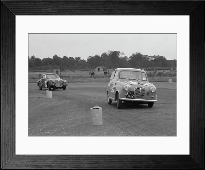 Framed Print : Austin A35 at 750 MC 6 hour relay race Silverstone 1957 Framed Print : Austin A35 at 750 MC 6 hour relay race Silverstone 1957