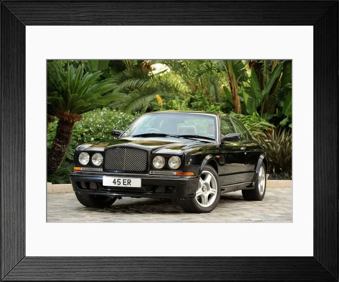 Framed Print : Bentley Continental 2001. Artist: Simon Clay Framed Print : Bentley Continental 2001. Artist: Simon Clay