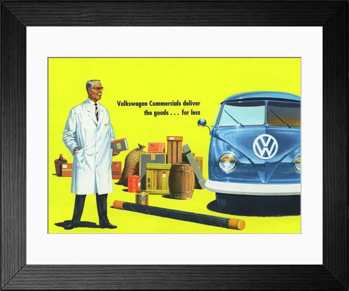 Framed Print : 1960 Volkswagen commercial vehicle brochure Framed Print : 1960 Volkswagen commercial vehicle brochure