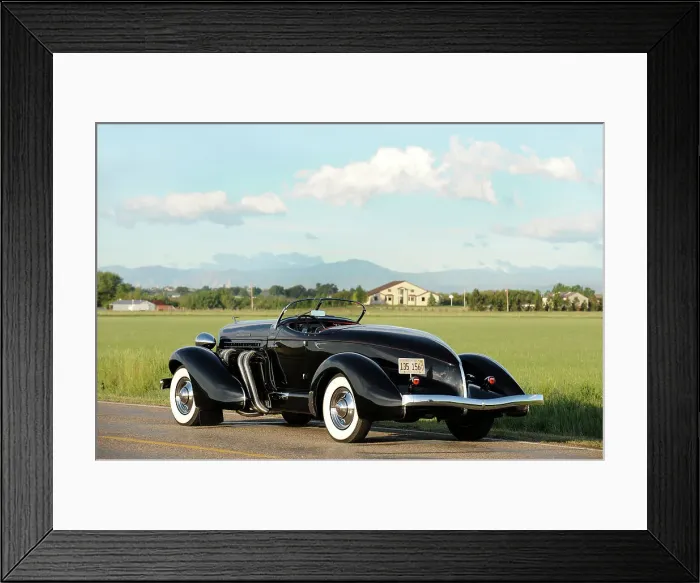 Framed Print : Auburn 852 SC Speedster 1936. Artist: Simon Clay Framed Print : Auburn 852 SC Speedster 1936. Artist: Simon Clay