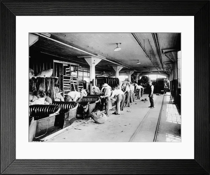 Framed Print : Making the bodies for Model T Fords, 1915 Framed Print : Making the bodies for Model T Fords, 1915