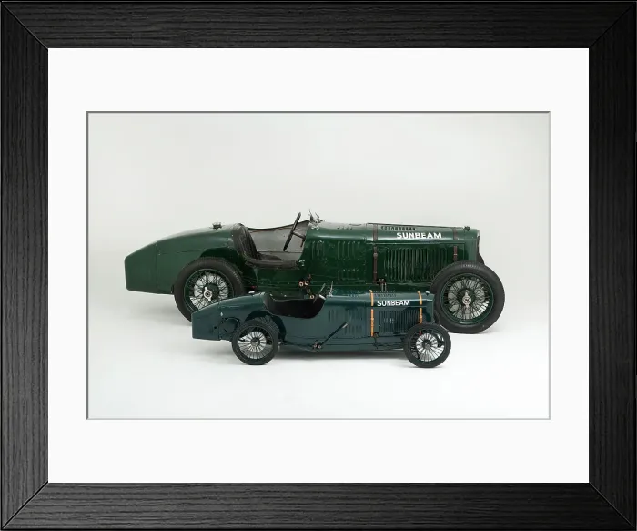 Framed Print : 1924 Sunbeam Cub 2 litre with Sunbeam Cub Motorised child's pedal car replica Framed Print : 1924 Sunbeam Cub 2 litre with Sunbeam Cub Motorised child's pedal car replica