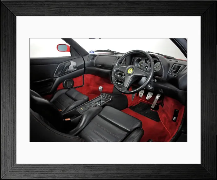 Framed Print : 1994 Ferrari F355 Berlinetta interior Framed Print : 1994 Ferrari F355 Berlinetta interior